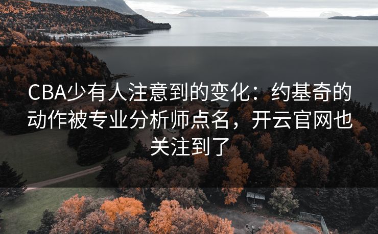 CBA少有人注意到的变化：约基奇的动作被专业分析师点名，开云官网也关注到了